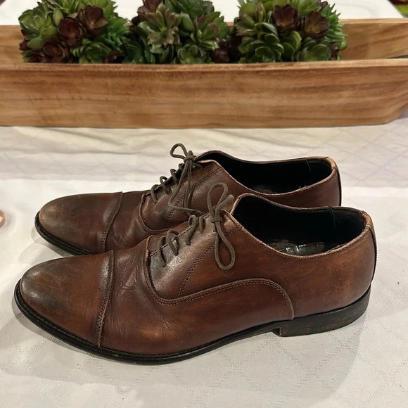 To Boot New York Men’s Brandon Cap Toe Oxford Cognac Leather 12981 US 9.5 M - Picture 3 of 6